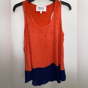 Alice Blue Coral and Blue Starred Racerback Tank Size S